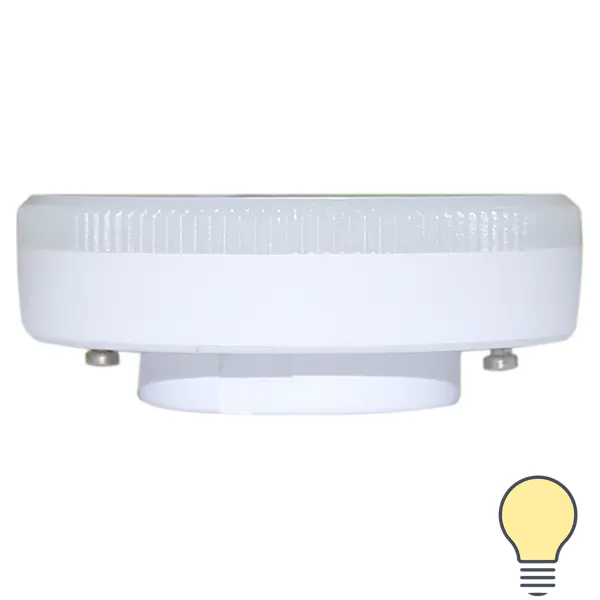 Лампа светодиодная Lexman GX53 170-240 В 7 Вт круг матовая 750 лм теплый белый свет