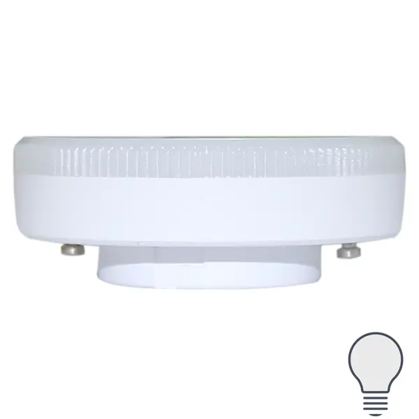 Лампа светодиодная Lexman GX53 170-250 В 7 Вт круг матовая 750 лм нейтральный белый свет