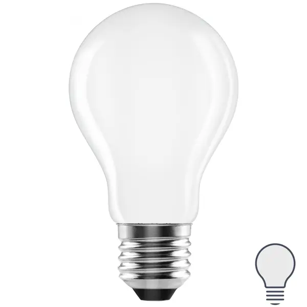Лампа светодиодная Lexman E27 220-240 В 6 Вт груша матовая 750 лм нейтральный белый свет