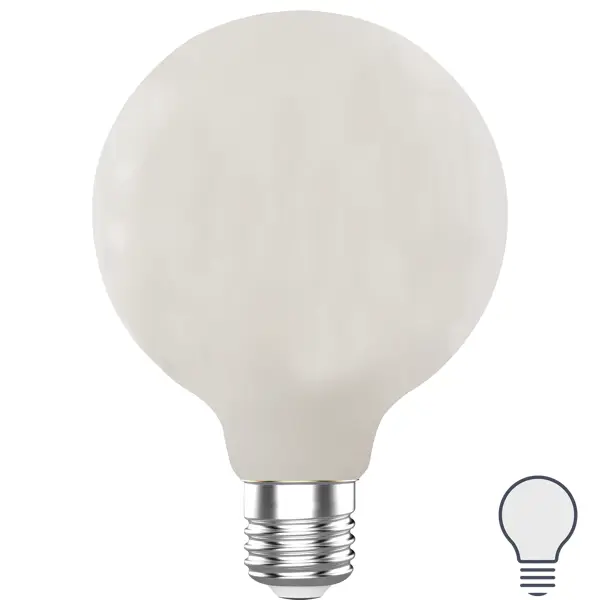 Лампа светодиодная Lexman G95 E27 220-240 В 9 Вт матовая 1055 лм нейтральный белый свет