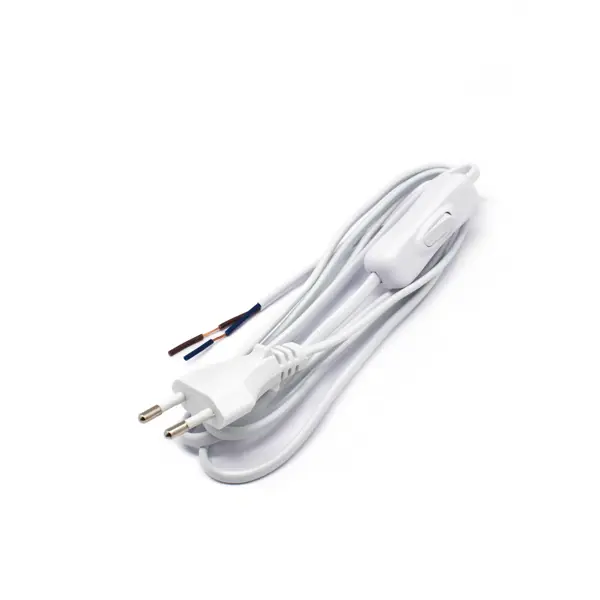 Шнур с выключателем Oxion 1.8 м цвет белый