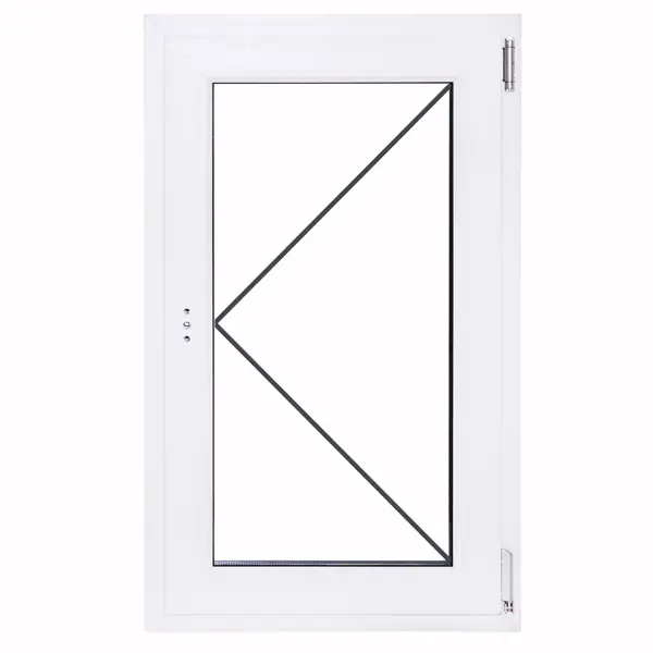 Окно пластиковое ПВХ VEKA одностворчатое 1000x600 мм (ВxШ) поворотное белый/белый