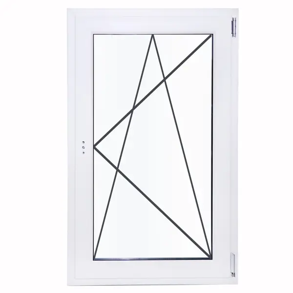 Окно пластиковое ПВХ VEKA одностворчатое 1170x600 мм (ВxШ) правое поворотно-откидное двуxкамерный стеклопакет белый/белый