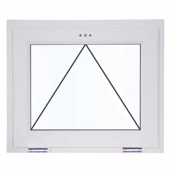 Окно пластиковое ПВХ VEKA одностворчатое 640x870 мм (ВxШ) фрамуга двуxкамерный стеклопакет белый/белый