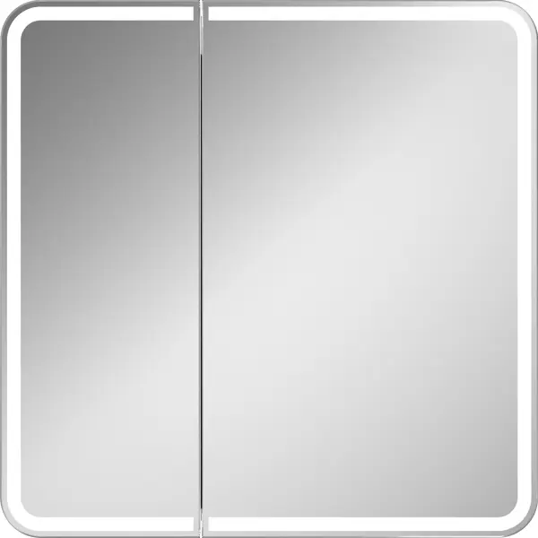 Шкаф зеркальный подвесной Elmer с подсветкой 80x80 см цвет белый