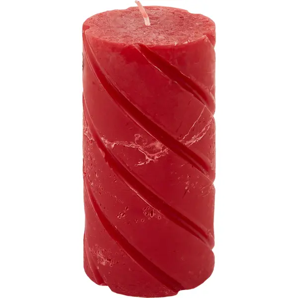 Свеча-столбик Рустик, цвет красный, 70х150 мм