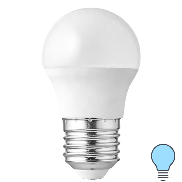 Лампа светодиодная Volpe E27 6 Вт 600 Лм, холодный белый свет