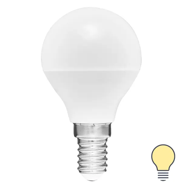 Лампа светодиодная Volpe E14 6 Вт 600 Лм, теплый белый свет