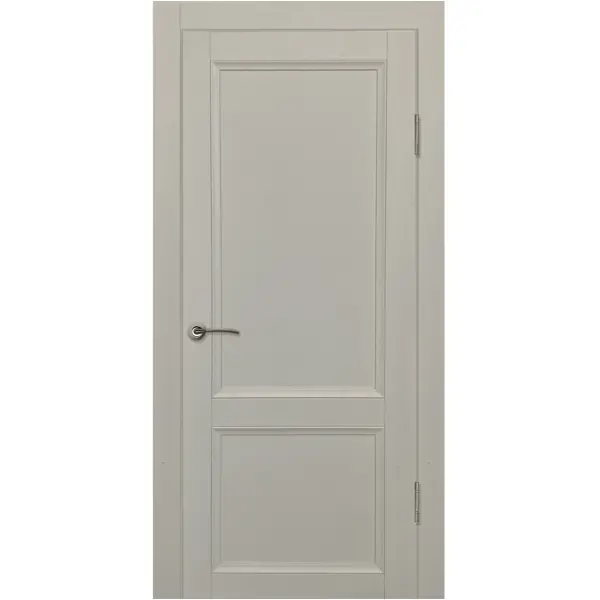Дверь межкомнатная Рондо глухая Hardflex ламинация цвет серый жемчуг 70x200 см (с замком и петлями)