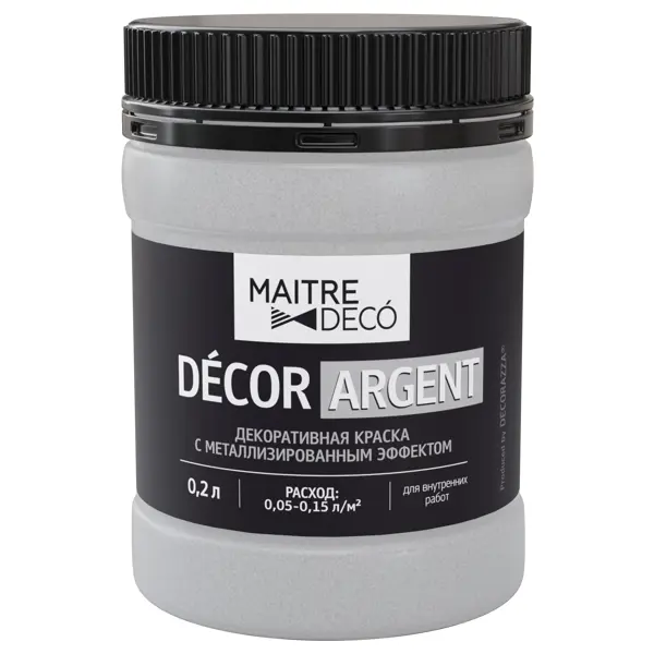 Краска декоративная Maitre Deco D?cor Серебро 0.2 л цвет серебряный
