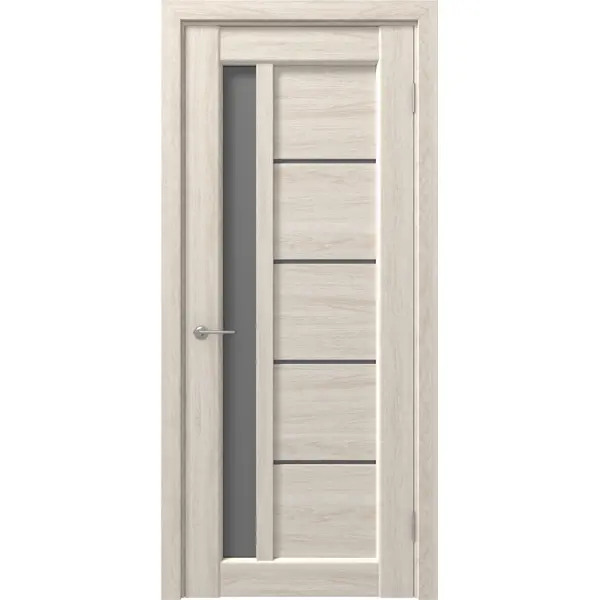 Дверь межкомнатная Artens Брио остеклённая 60x200 см ПВХ ламинация цвет дуб филадельфия (с замком и петлями)