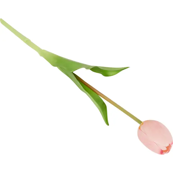 Тюльпаны искусственный Soft touch 1 шт., цвет розовый