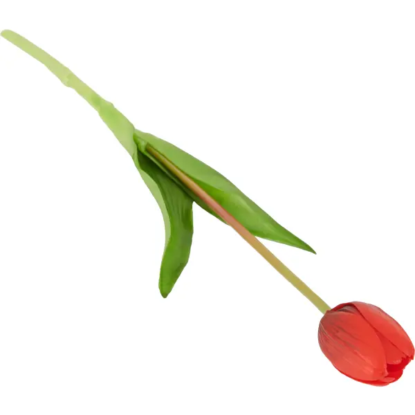 Тюльпаны искусственный Soft touch 1 шт., цвет красный