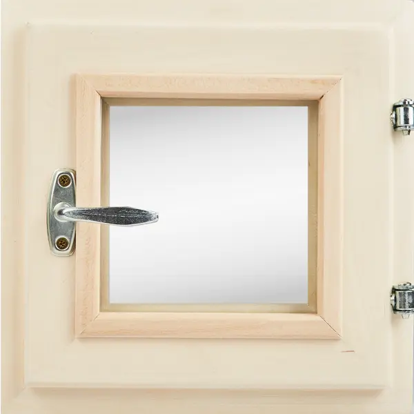 Окно для бани деревянное одностворчатое Липа 300x300 мм (ВхШ) поворотное однокамерный стеклопакет цвет натуральный