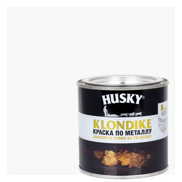 Краска по металлу Husky Klondike глянцевая цвет белый 0.25 л RAL 9003