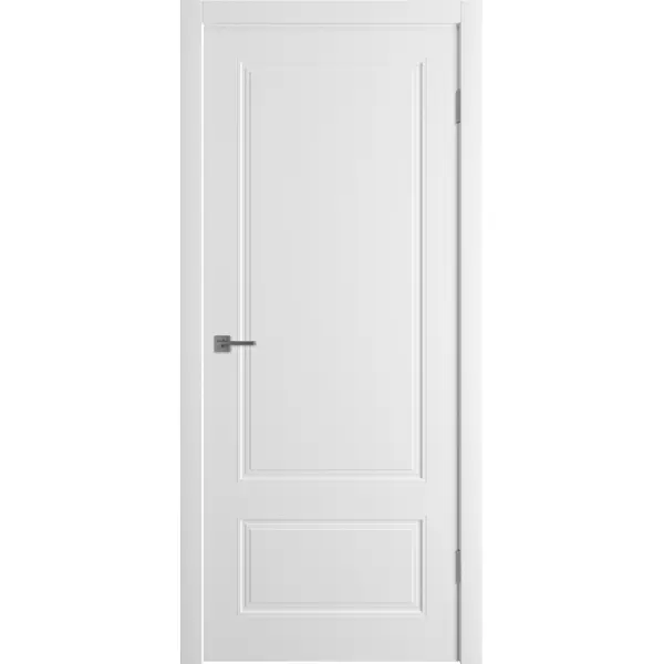 Дверь межкомнатная глухая Эрика 60x200 см эмаль цвет белый