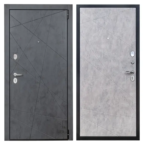 Дверь входная металлическая Порта Р-3 Graphit Art/ Grey Art 880 мм правая