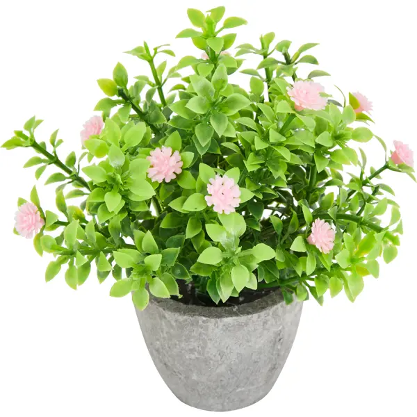 Искусственное растение оксалис 9x9 см розовый ПВХ