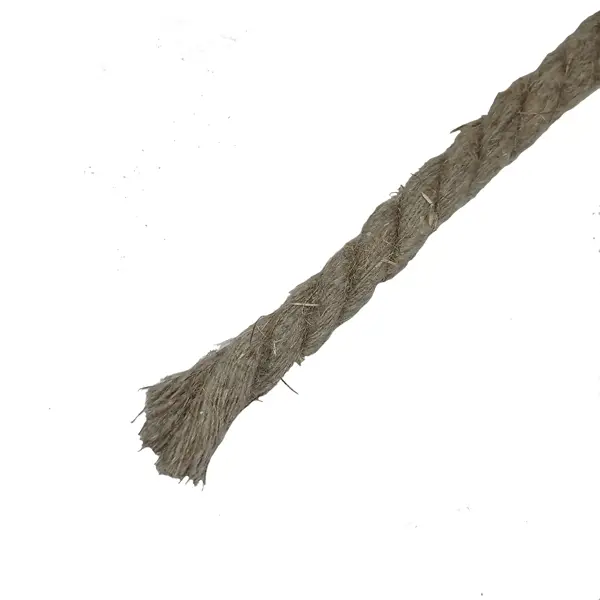 Веревка льнопеньковая Сибшнур 14 мм, цвет коричневый, на отрез