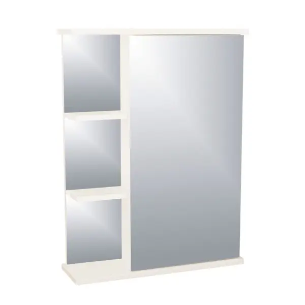 Шкаф зеркальный подвесной 65x72 см цвет белый