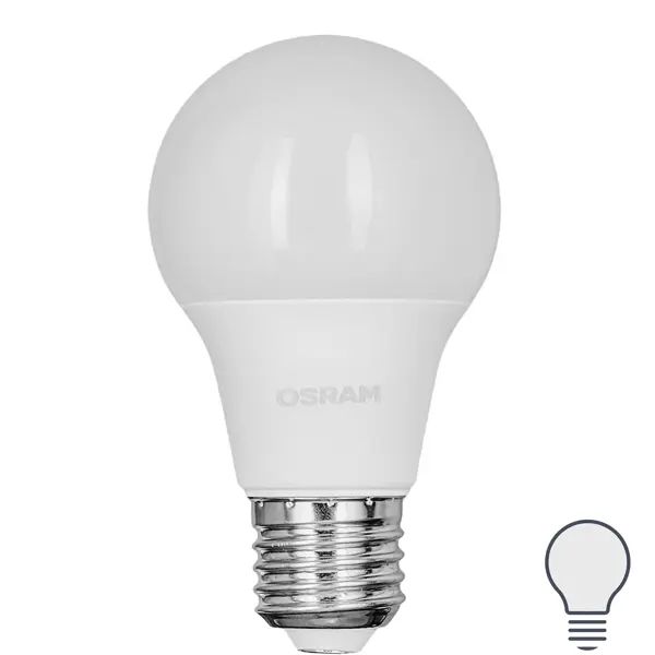 Лампа светодиодная Osram груша 9Вт 806Лм E27 нейтральный белый свет