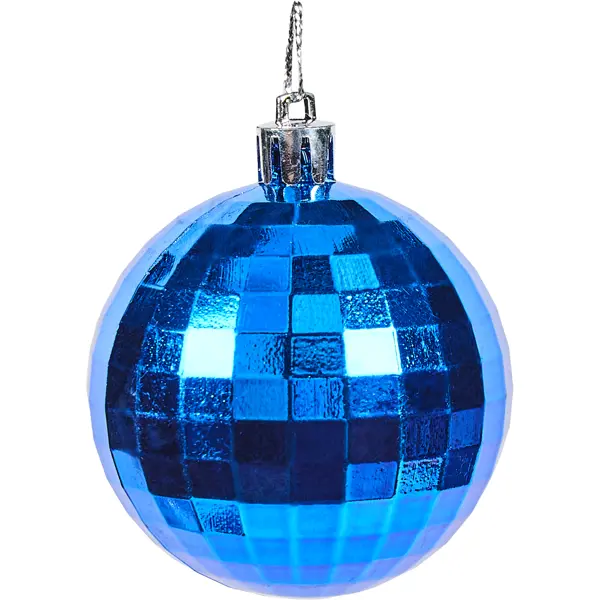 Елочный шар «Диско-шар» ?6 см пластик синий