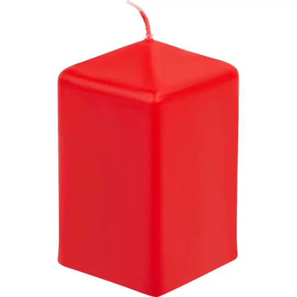 Свеча столбик красная 6x11 см