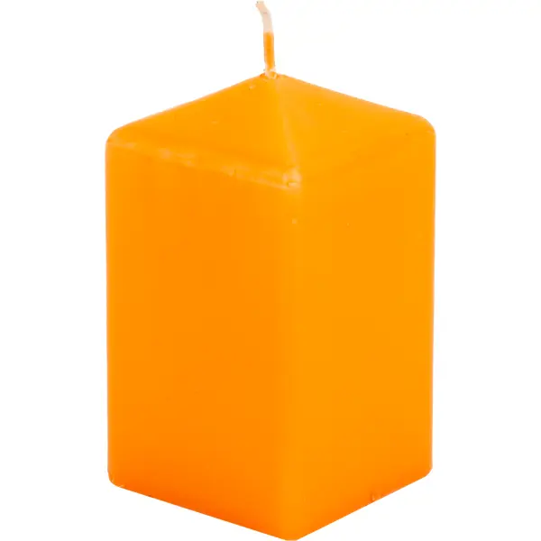 Свеча столбик оранжевая 6x11 см