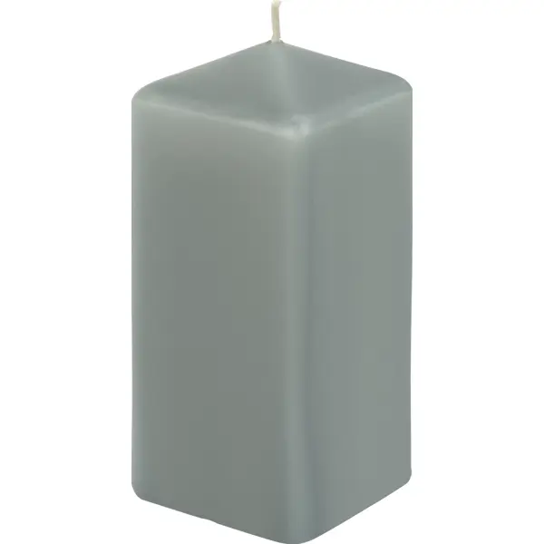 Свеча столбик темно-серая 6x14 см