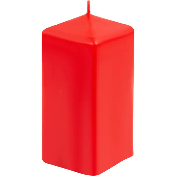 Свеча столбик красная 6x14 см