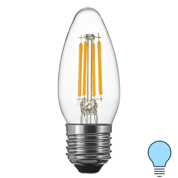 Лампа светодиодная Osram В E27 220/240 В 4 Вт свеча 470 лм холодный белый свет
