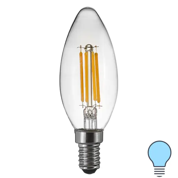 Лампа светодиодная Osram В E14 220/240 В 4 Вт свеча 470 лм холодный белый свет