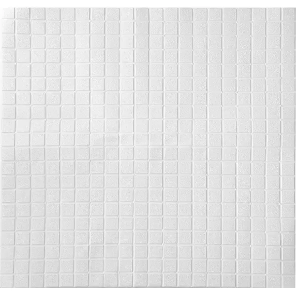 Листовая панель ПВХ Мозаика белый 700x700x3 мм 0.49 м?