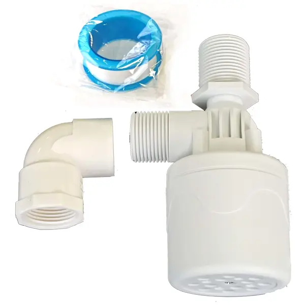 Клапан контроля уровня воды набор угловой 3/4" пластик цвет белый