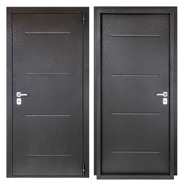 Дверь входная металлическая Порта 88x205 см правая букле графит