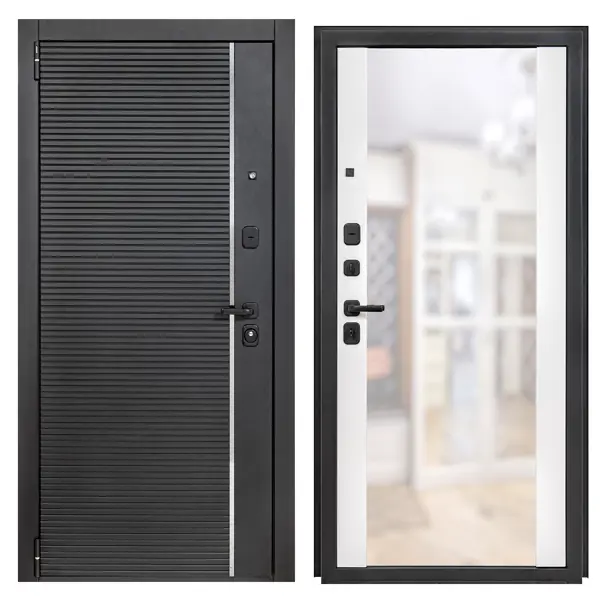 Дверь входная металлическая Порта Р-3 88x205 см левая белая