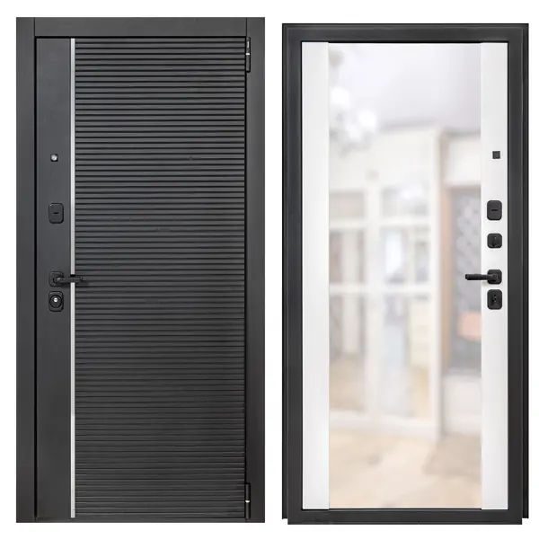 Дверь входная металлическая Порта Р-3 88x205 см правая белая