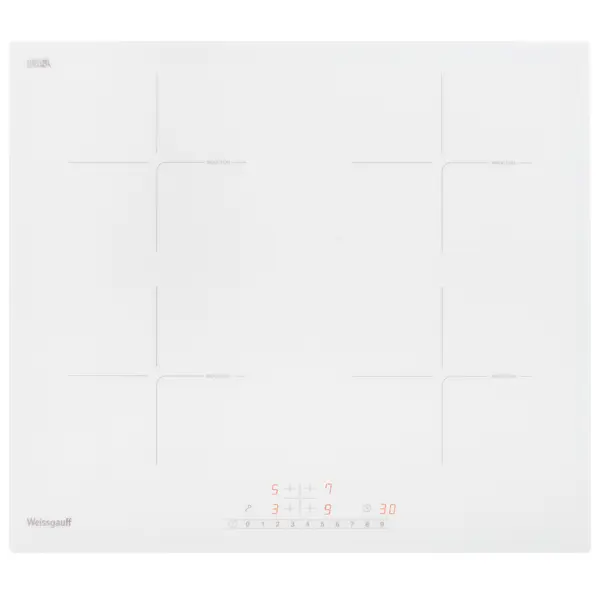 Индукционная варочная панель Weissgauff HI 640 WSC 59x52 59 см 4 конфорки цвет белый