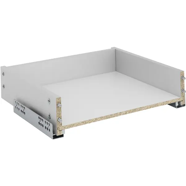 Выдвижной ящик для шкафа с мягким закрыванием 35.2x31.1x8.1 см ЛДСП цвет серый