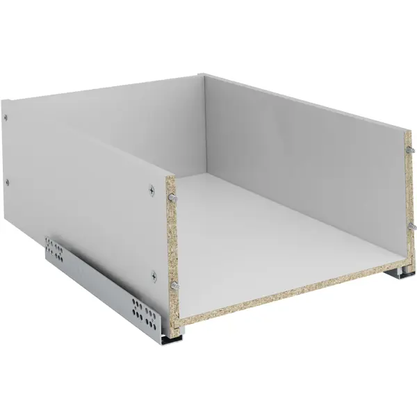 Выдвижной ящик для шкафа с мягким закрыванием 35.2x51.1x17.7 см ЛДСП цвет серый