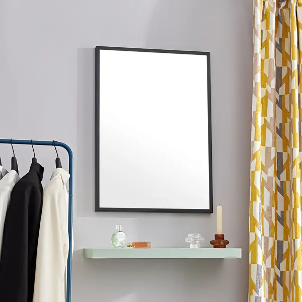 Зеркало декоративное Inspire Вега прямоугольник 50x70 см цвет черный