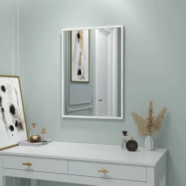 Зеркало декоративное Inspire Вега прямоугольник 50x70 см цвет белый антик