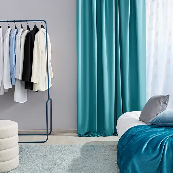 Штора на ленте Inspire Alia 200x280 см цвет зеленый