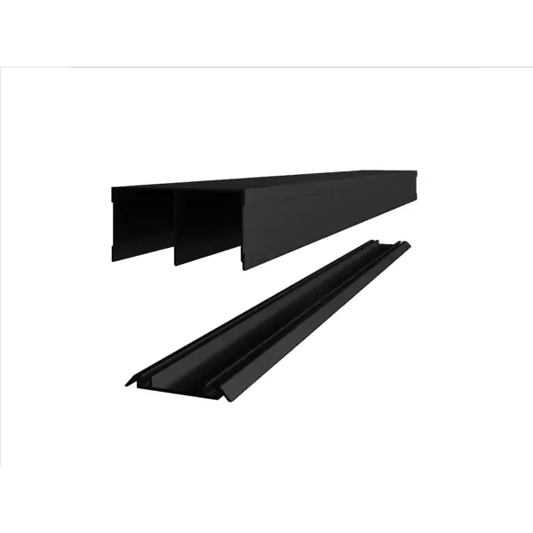 Комплект направляющих для раздвижных дверей Spaceo 118.3 см цвет черный