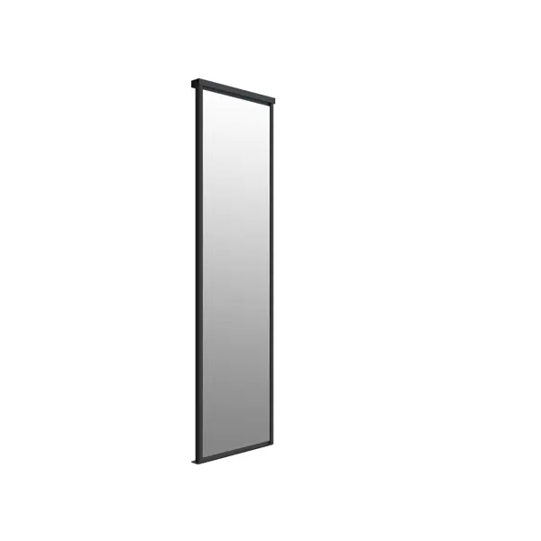 Дверь-купе 80.4x245.5 см алюминий зеркало/черный