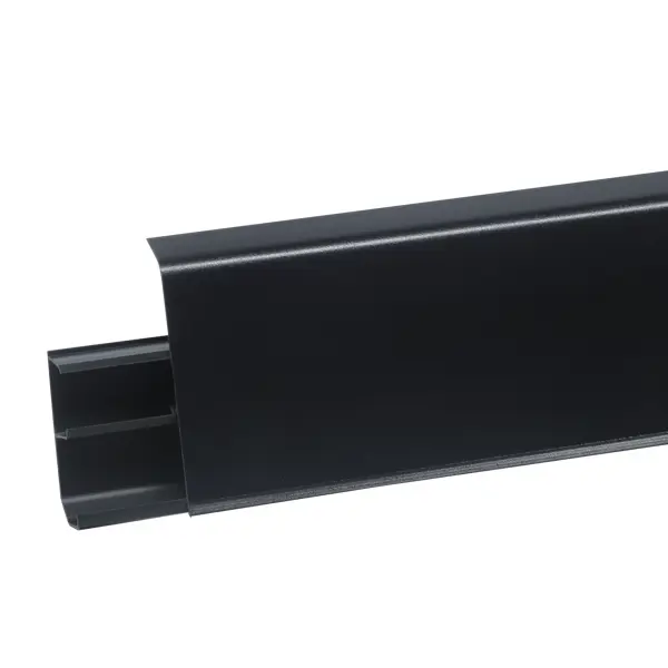 Плинтус напольный ПВХ 80 мм x 2.18 м цвет матовый черный