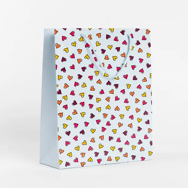 Пакет подарочный С любовью 25.5x36 см разноцветный