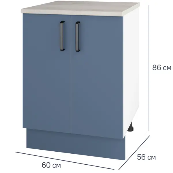 Шкаф напольный Нокса 60x86x56 см ЛДСП цвет голубой