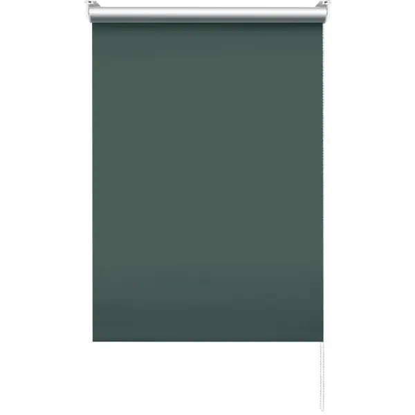 Штора рулонная блэкаут Эскар 50x160 см серо-зеленая Emeraldo