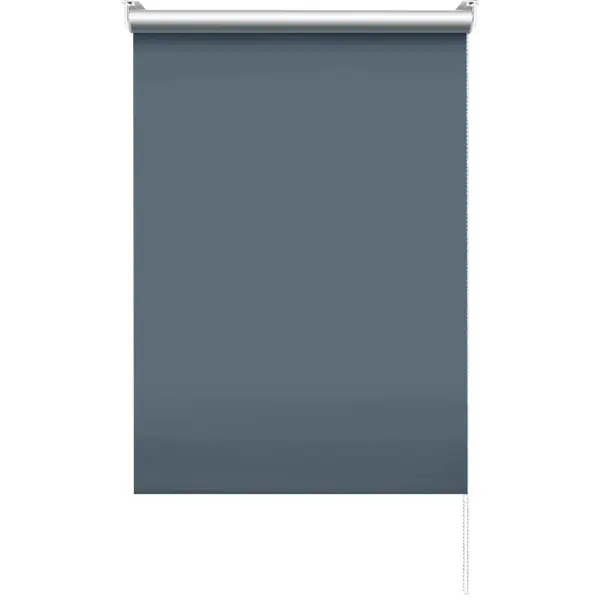 Штора рулонная блэкаут Эскар 55x160 см серо-синяя Denim1